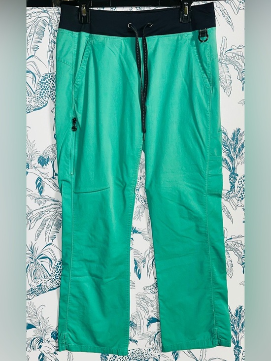Green Label by Healing Hands Pants - healing hands Teal Drawstring Utility Joggers with Black Waistband